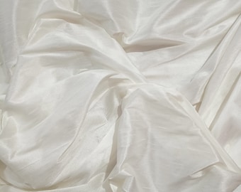 White Dupioni Fabric, White Faux Dupioni Silk Fabric, Curtain Dupioni Fabric, Gown Fabric For Bridal Dresses By The Yards