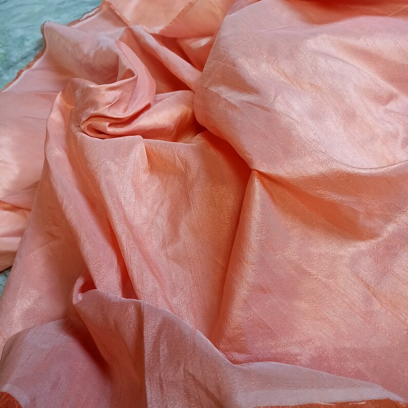 Peach Bisque Dupioni Silk Fabric