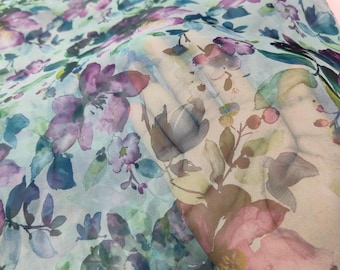 Floral Print Organza Fabric, Wedding & Party Decoration