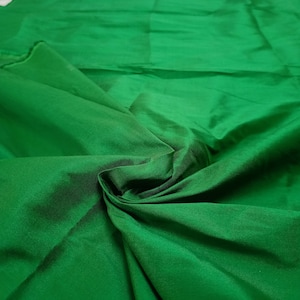 Green Taffeta Fabric, Plain Taffeta Silk Fabric, Gown Fabric, Green Polyester Taffeta Fabric For Bridal Dress By The Yards