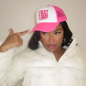 Hot Pink Fem World Trucker Hat, Y2K Aesthetic, Feminist