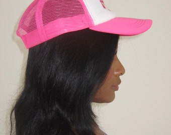Y2K 2000s Sex Symbol Hot Pink White Trucker Cap Hat - Etsy UK