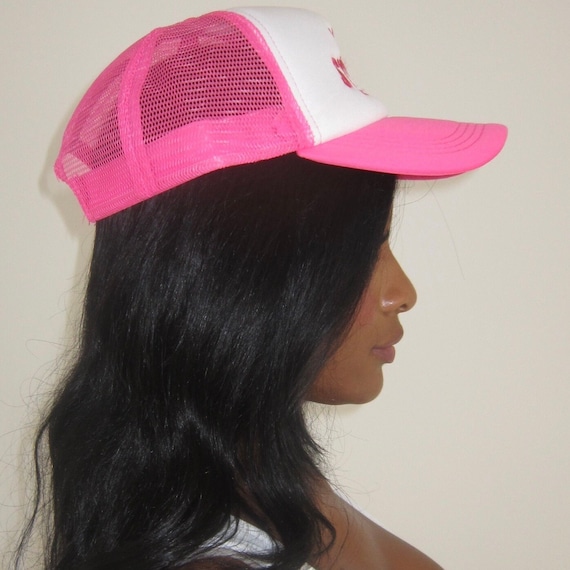 Y2K 2000s Sex Symbol Hot Pink White Trucker Cap Hat - Etsy UK