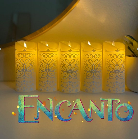 5 Encanto Candle Party Favors  Plastic Encanto LED Candle