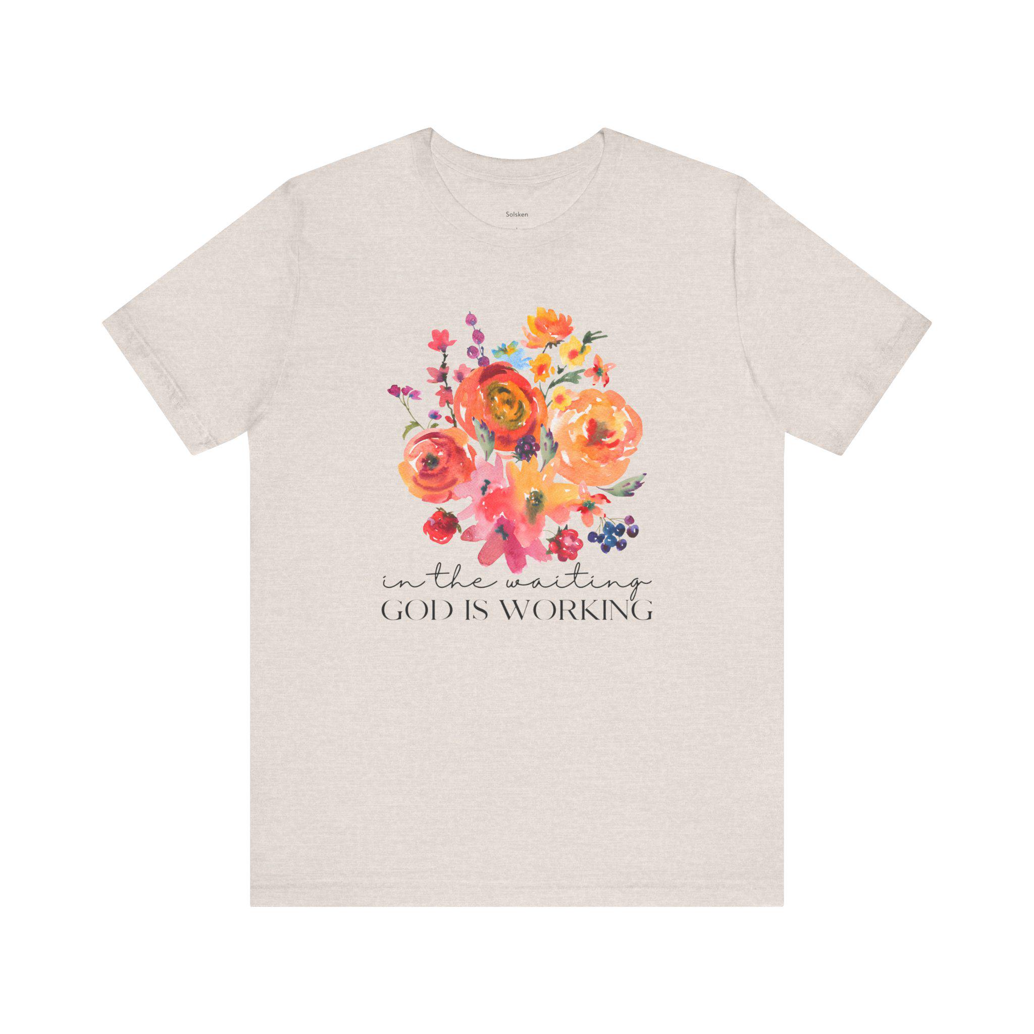 Trust the Process Christian T-shirt: Faith-inspired Hope Bouquet Design ...
