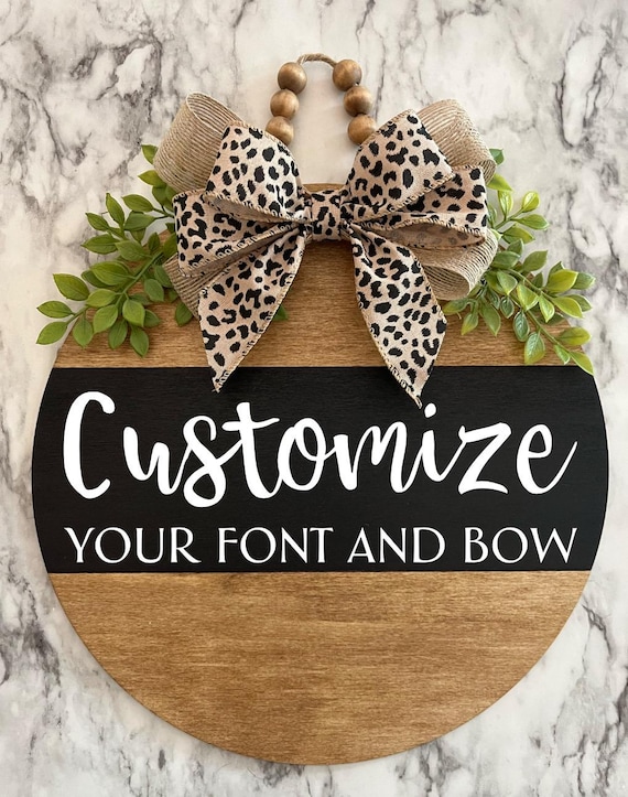 Black Sign with Interchangeable Bow Teacher Door Hanger Teacher Door Sign Classroom door hanger Teacher gift Classroom sign