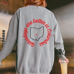 Ohio State Football Sweatshirt | Unisex Columbus Crewneck | Buckeyes Sweatshirt | Ohio Shirt | College Football Crewneck