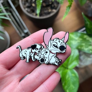 Stitch and Dalmatian Patch enamel pin ~ Dog enamel pin ~ Disney enamel pin ~ lilo and stitch pin