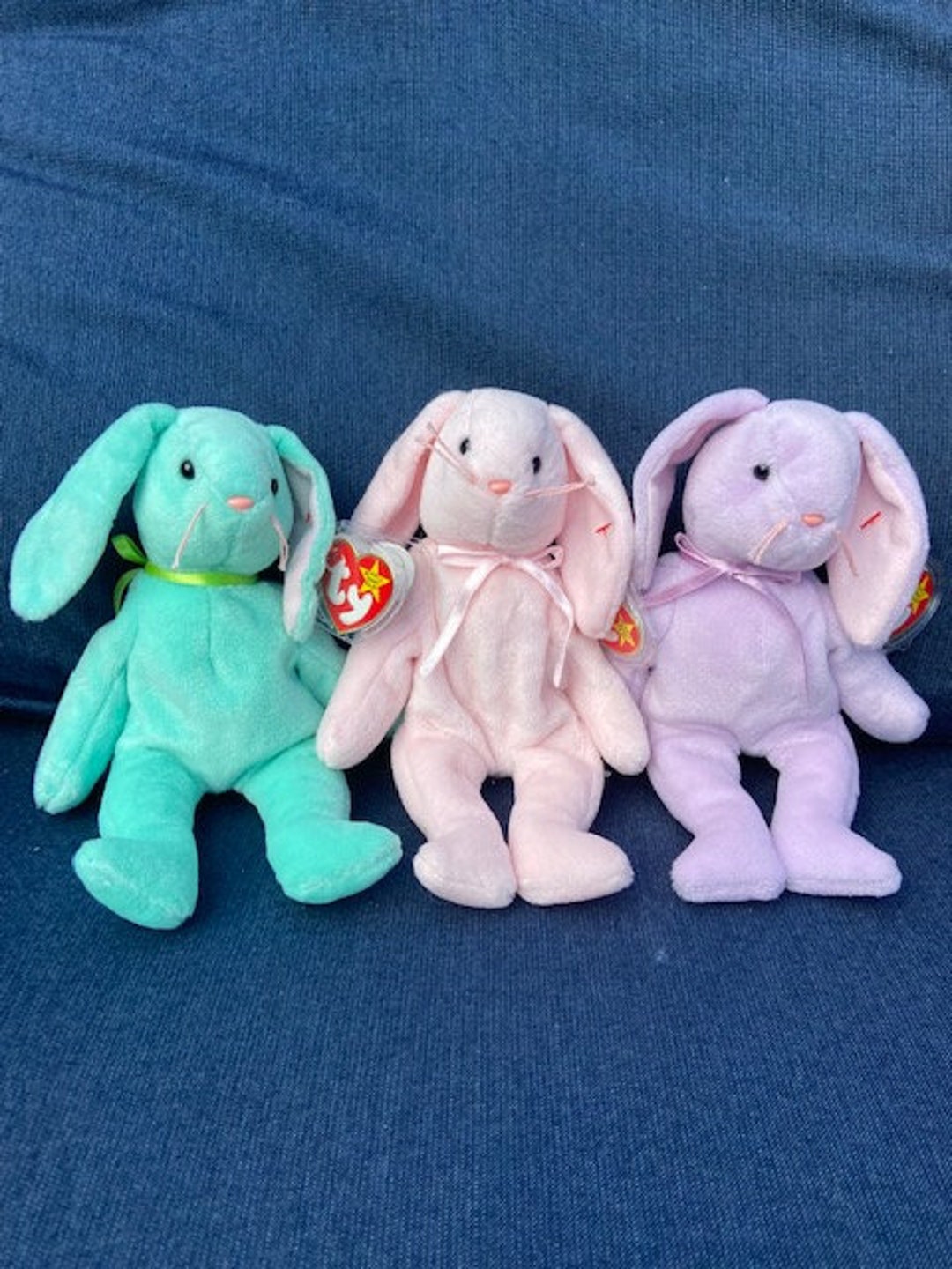 Hippity/hoppity/floppity the Bunnies - Ty Beanie Baby - MINT