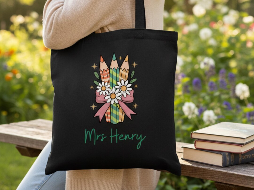 Personalised Teacher Tote Bag , Teacher Thank You Gift , Appreciation ...