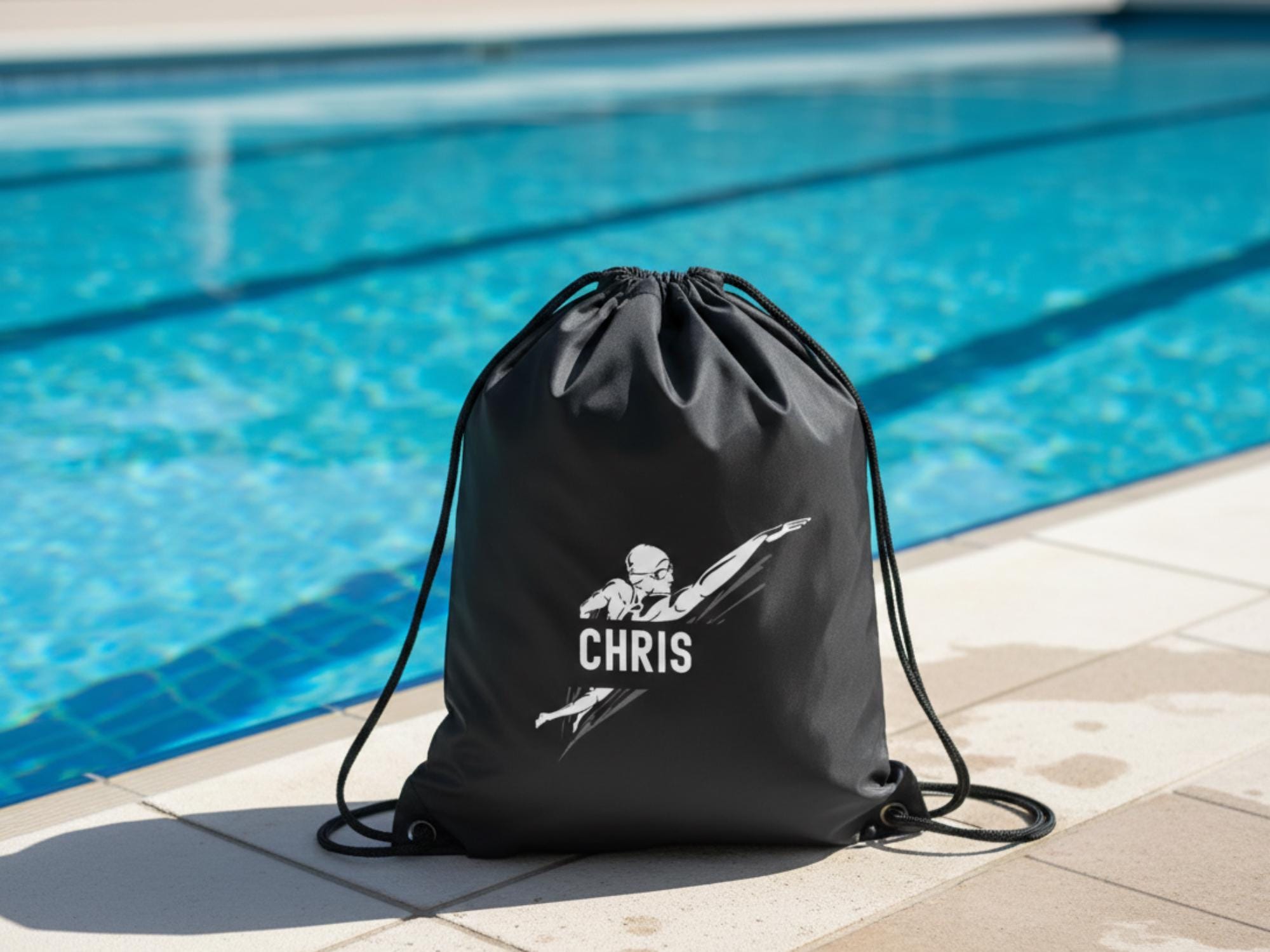 Personalised Sports Drawstring Bag, Custom Name Gym Sack, Kids Adults ...