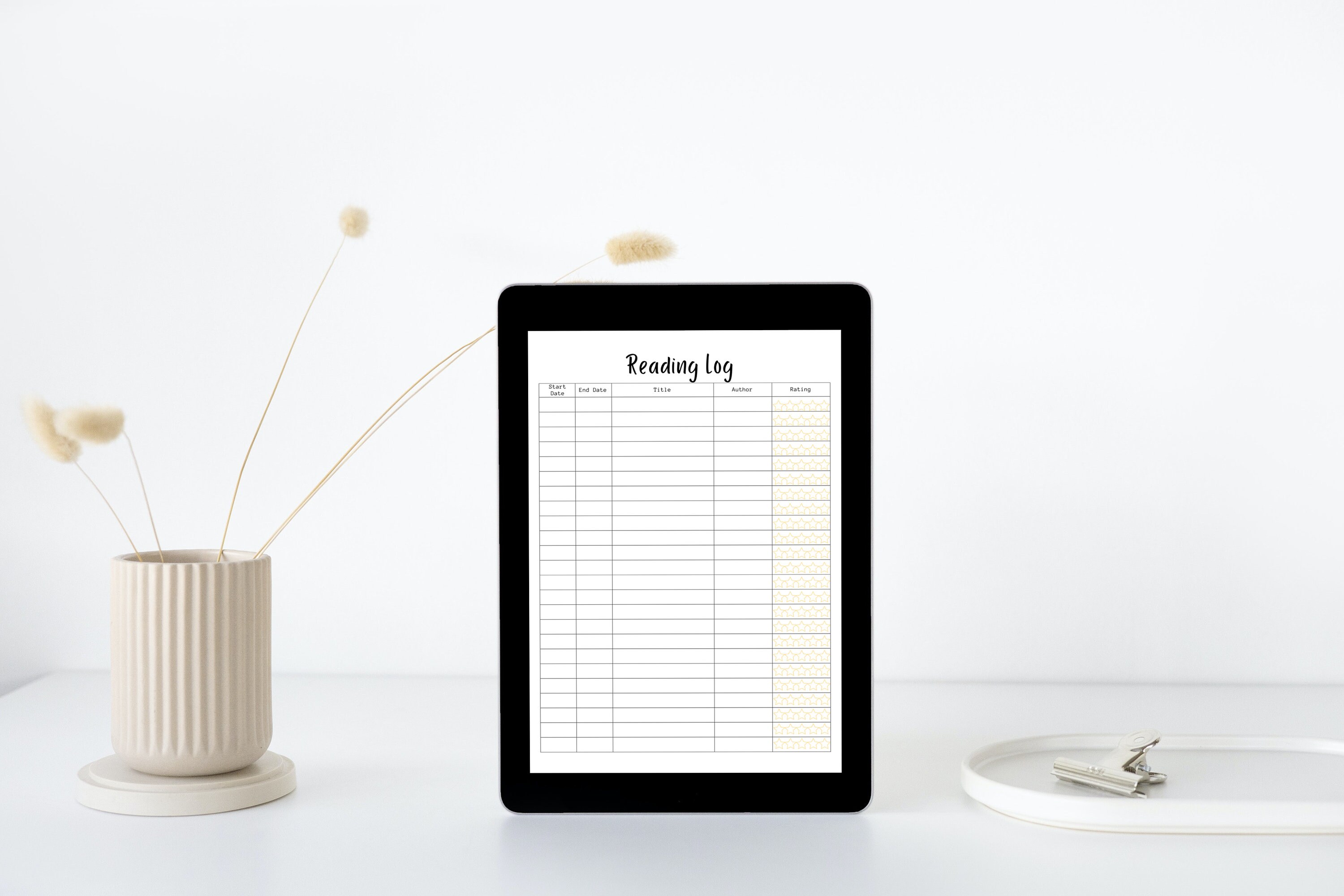 Reading Journal Template Bookish Planner Digital Reading Etsy