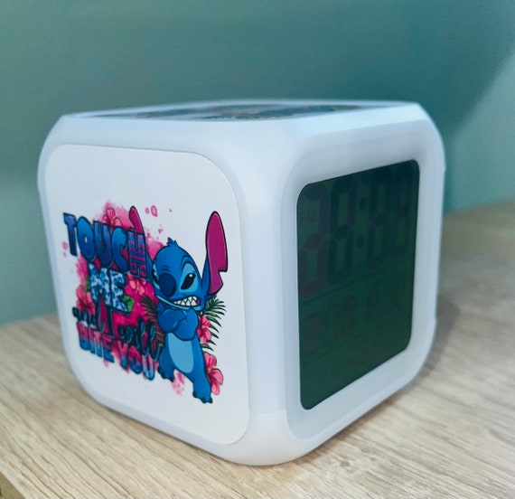 Stitch Design Personalised LED Cube Digital Alarm Clock Colour