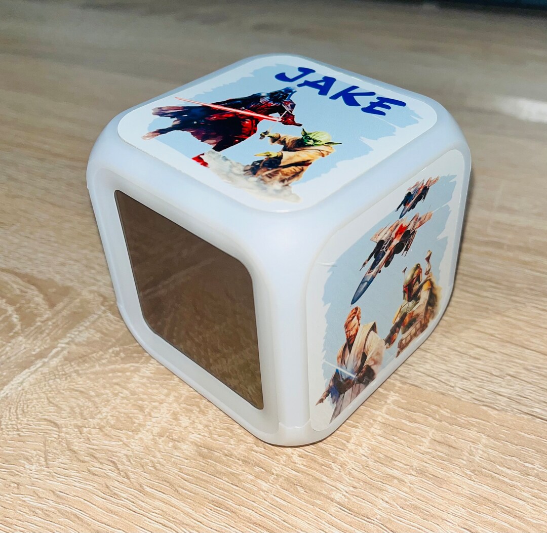 Character Design Personalised LED Cube Digital Alarm Clock - Colour ...
