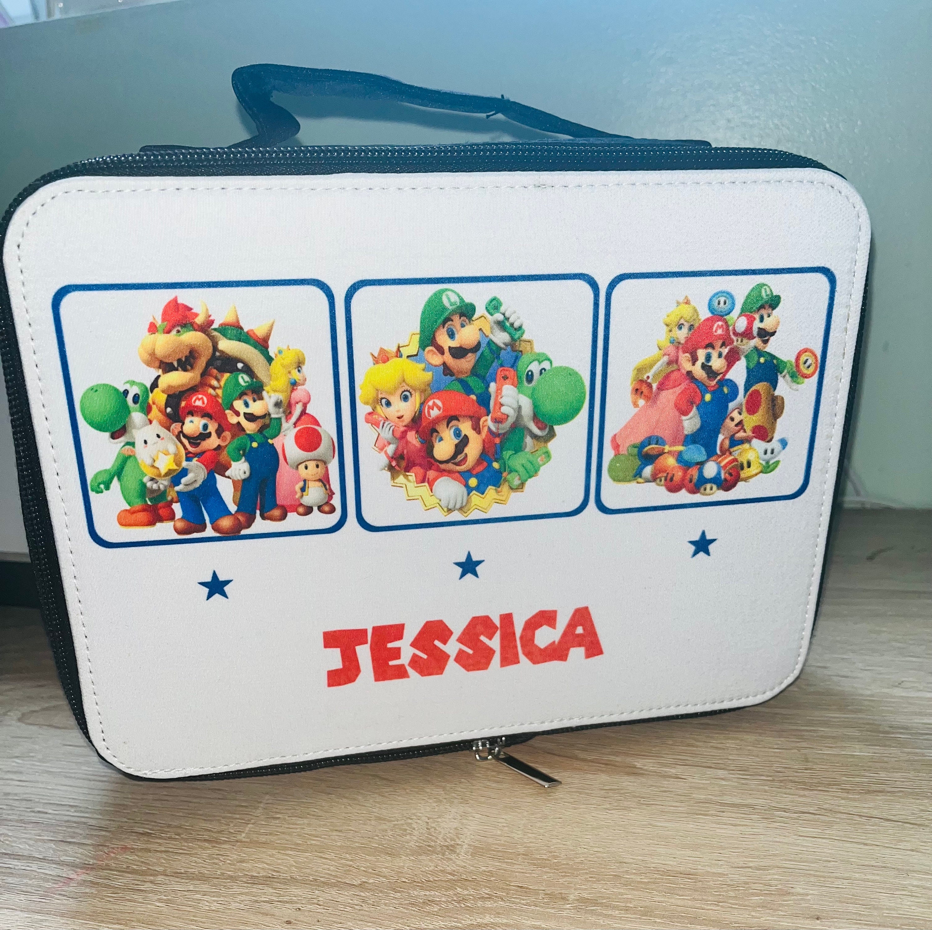 Super Mario Character Themed Personalised  Lunch Bag