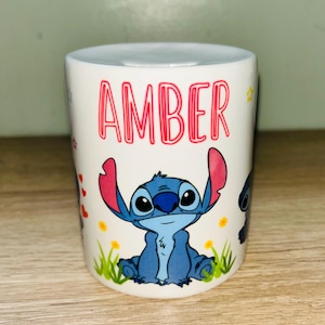 Steek gepersonaliseerde spaarpot, spaarpot, verjaardagscadeau, babycadeau, aandenken, sparen, slaapkamer/kinderkamerinrichting, keramiek