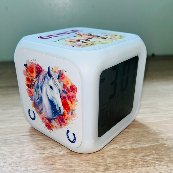 Horse Clock Digital Etsy