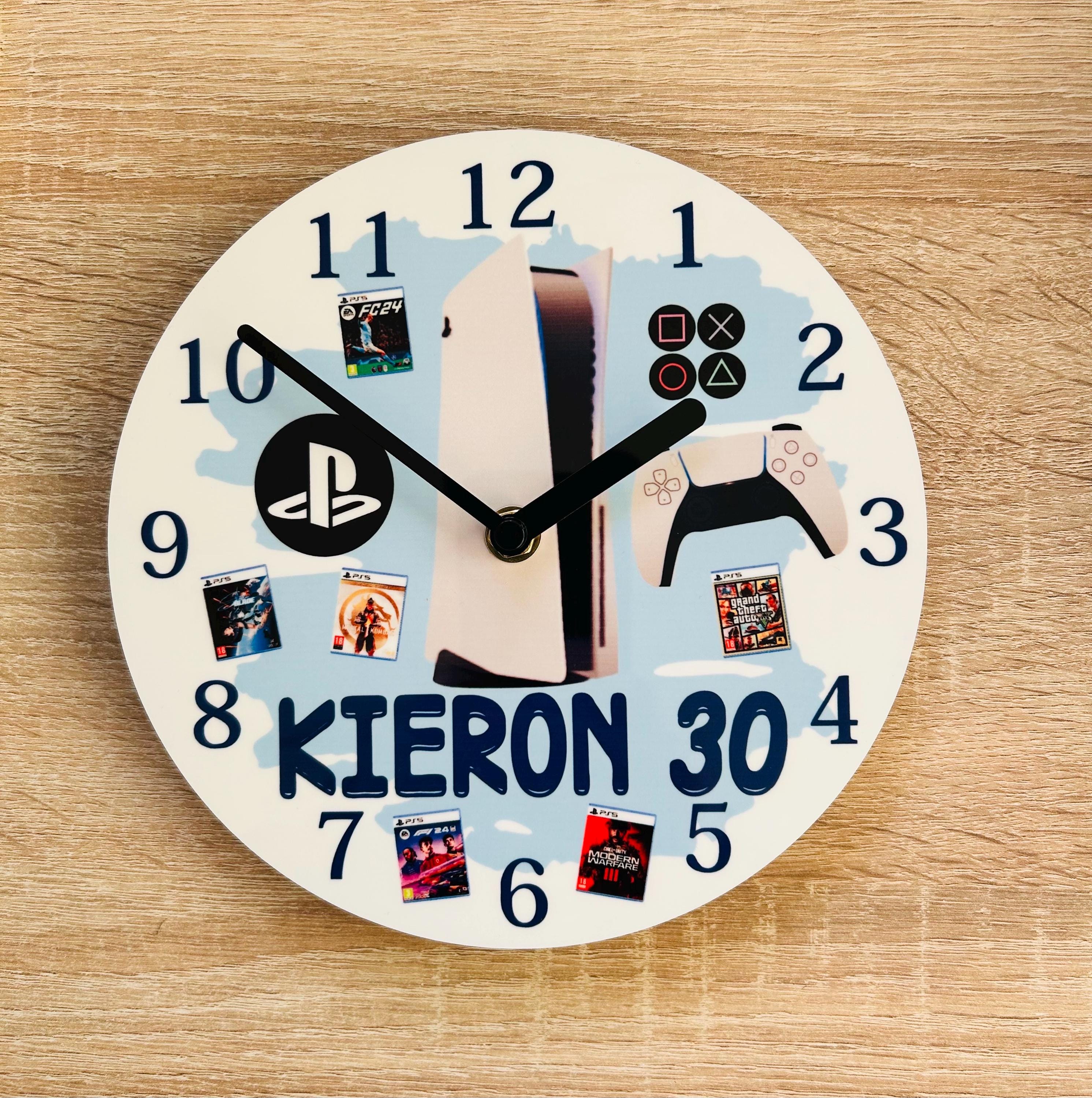 Personalised Wall Clock - Gaming Design. Made to order.
