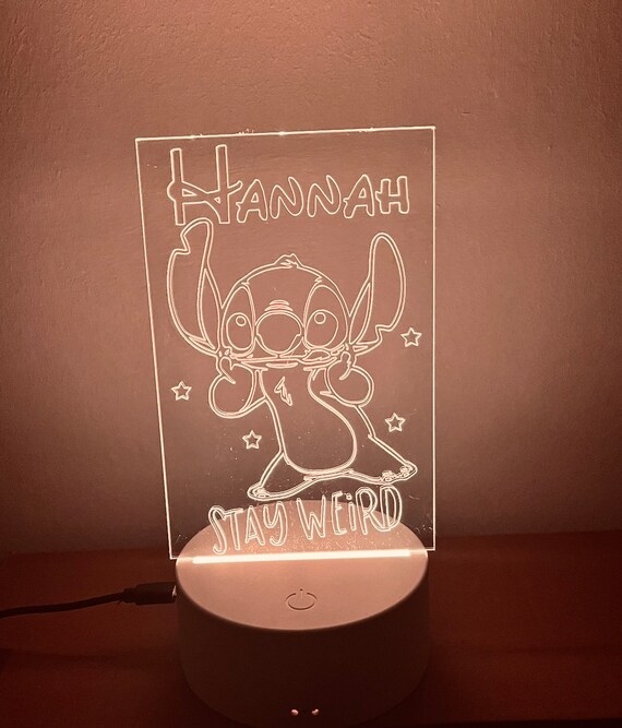 Stitch Themed LED Night Light Comes Fully Personalised. Unique