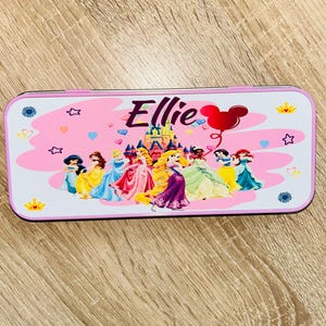 Princess  Personalised Pencil Tin / Made to Order / Back To School / Metal Pencil Case / Personalised Gift Idea / School Essentials
