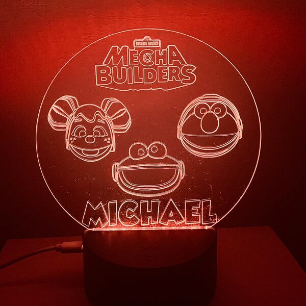 Character Themed LED Night Light - Comes Fully Personalised. Unique Gift Idea