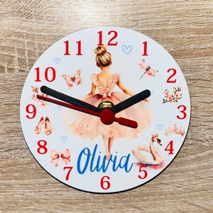 Personalisierte Wanduhr - Ballett-Design. Auf Bestellung.