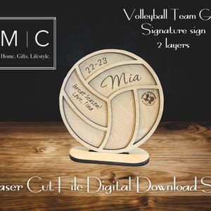 Volleyball Svg, Volleyball Team Gift Svg, Volleyball Team Signature Sign, Volleyball End Of Season Gift Svg.