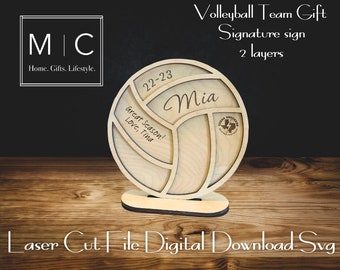Volleyball Svg, Volleyball Team Gift Svg, Volleyball Team Signature Sign, Volleyball End Of Season Gift Svg.