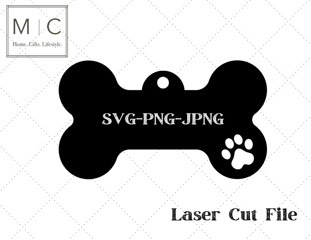 Dog Bone Svg, Dog Tag Svg, Pet Ornament Svg, Cut File, Vinyl