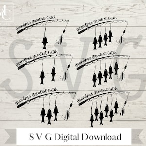 Opa's grootste vangst SVG, Vaderdag SVG, Visserij SVG, Opa Svg, Laser Cut Svg, Vinyl Svg.