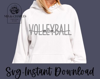 Volleyball Mom Shirt SVG: Team Design (Digital Download)