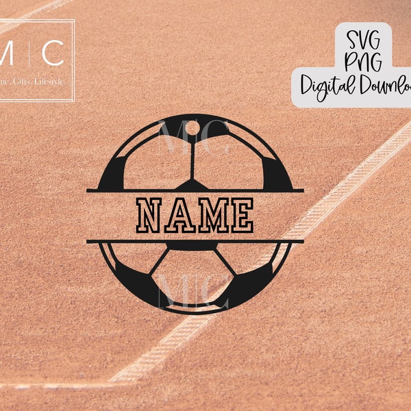 Soccer Ball Svg, Soccer Ball Name Svg, Soccer Ball Keychain Digital Cut File,  Soccer Svg, Name Soccer Ball Svg, Soccer Bag Tag Svg.