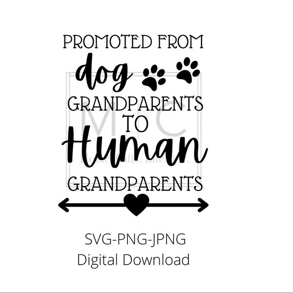 Pregnancy Announcement SVG, Pregnancy Reveal SVG, Expecting Reveal SVG, Promoted To Grandparents Svg, Grandparents svg.