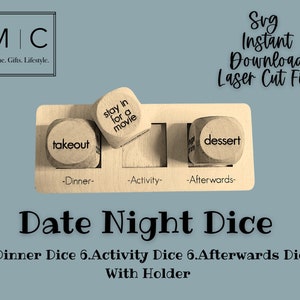 Date Night Dice for Couples Date Night Ideas Dice Wooden Dating Dice Anniversary Gifts for Boyfriend Girlfriend Couples Husband Wife Him Her