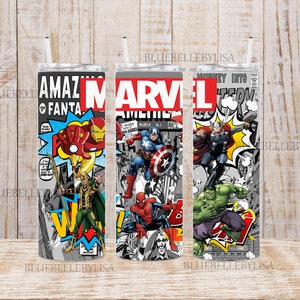 Comic/Heroes Skinny Tumbler Wrap/Download