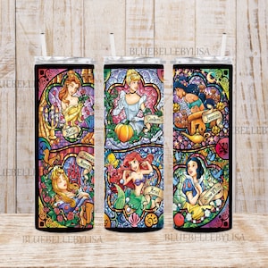 Inspired/PrincessGang/Stained Glass/Skinny Tumbler//Image/Wrap/Download/Projects
