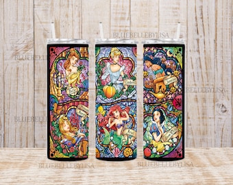 Inspired/PrincessGang/Stained Glass/Skinny Tumbler//Image/Wrap/Download/Projects
