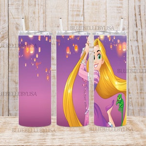 Inspired/Princess/TangledRapun/Long Hair- 20OZ SKINNY TUMBLER