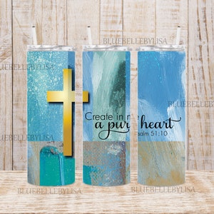 Inspired/Gold/Cross/Spiritual/Inspirational/Skinny Tumbler/Image/Wrap/Download