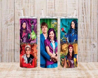 Inspired/Princesses/Princes/Mal/Evie/Villian/Skinny Tumbler//Image/Wrap/Download/Projects