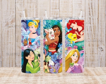 Inspired/PRINCESSES - 20OZ SKINNY TUMBLER