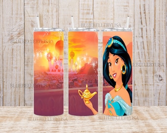 Inspired/Princess/Magic Carpet/Genie/Agrabah - 20OZ SKINNY TUMBLER
