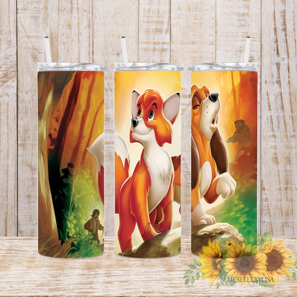 Inspired/2Fox/Cartoon/Hound/Skinny Tumbler/Image/Wrap/Download/Projects