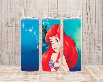 Inspired/Princess/UndertheSea/Flounder/Sebastian - 20OZ SKINNY TUMBLER