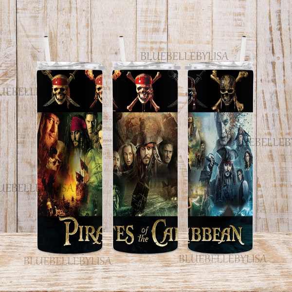 Inspired/Pirate Art3/Caribbean/Skinny Tumbler//Image/Wrap/Download/Projects