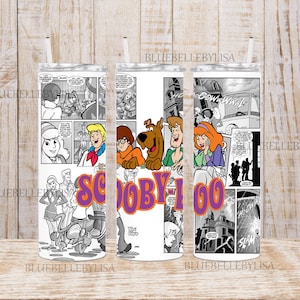 Inspired/MysteryVan/Retro Cartoon/Fred/Daphne/Velma/Shaggy/Scoob/Skinny Tumbler//Image/Wrap/Download/Projects