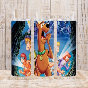 Inspired/Retro/80's Cartoon/Scoob/Dog/Mystery Gang/Fred/Skinny Tumbler//Image/Wrap/Download/Projects