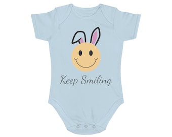 Adorable Bunny Smiley Baby Bodysuit - Perfect for Bunny Lovers