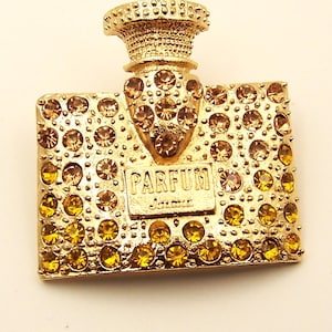 RARE! Perfume Bottle BROOCH | Rhinestone Brooch | Perfume bottle Jewelry | Quick Shipping | Free Shipping