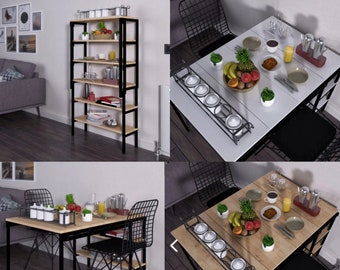 study table on wall folding dining table | wall kitchen table | bookshelf | kitchen | farmhouse table | modern coffee table | minimalist | kitchen cabinet